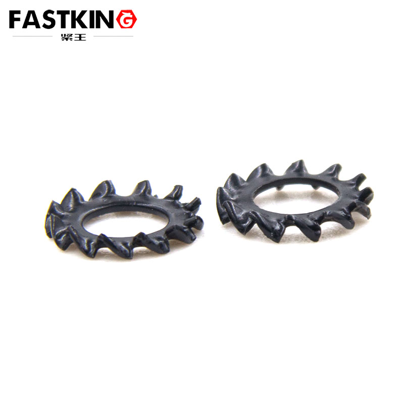 環保黑鋅外鋸齒墊圈外多齒墊片燈飾鎖緊墊圈M6