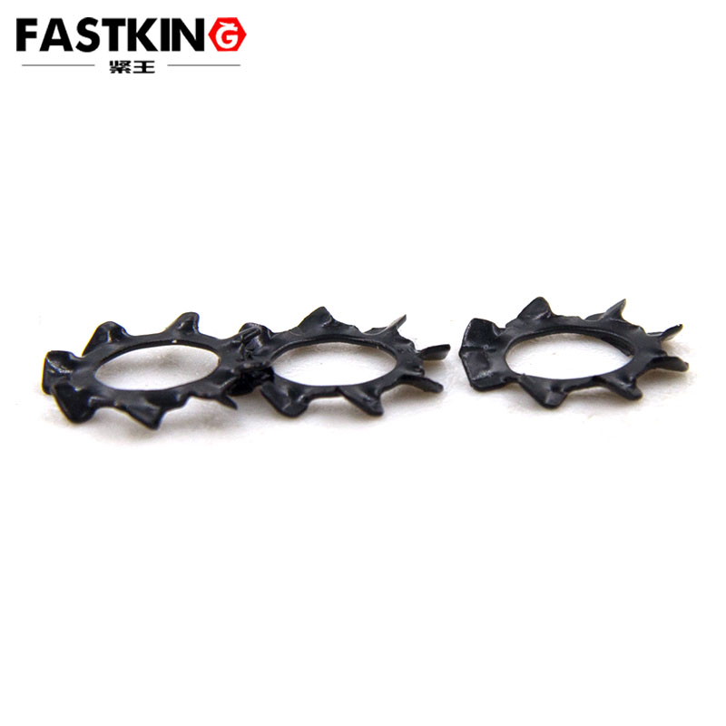 電泳黑防滑止動鎖緊墊圈M6外齒鎖緊墊片防松墊片